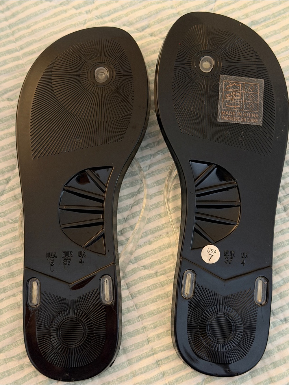 Jeffrey Campbell Black Jelly Sandals with Clear Straps - Picture 6 of 10